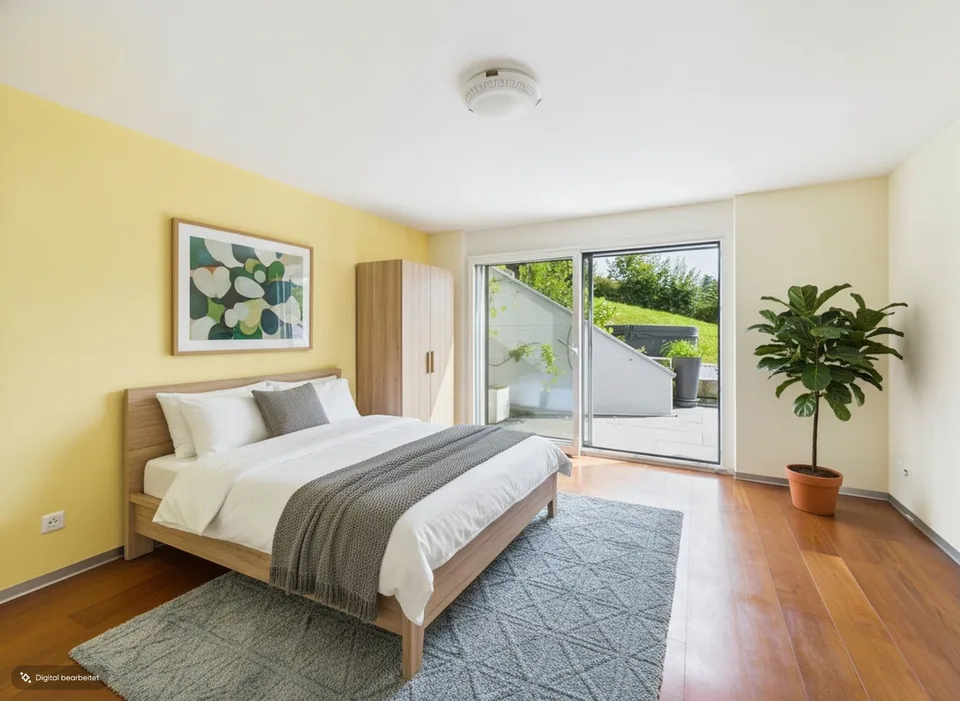 Exklusive Terrassenwohnung an wunderschöner Lage mit freier Sicht auf die Berge, die Linthebene und den Zürichsee