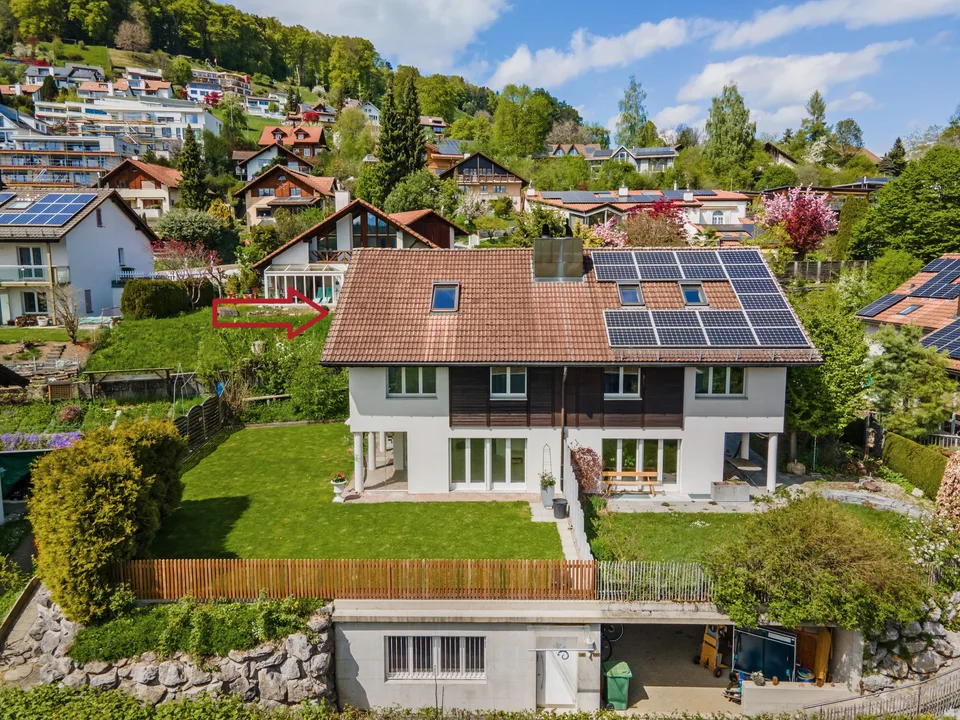 Charming 5.5-room semi-detached house with panoramic views & garden paradise at the end of a cul-de-sac