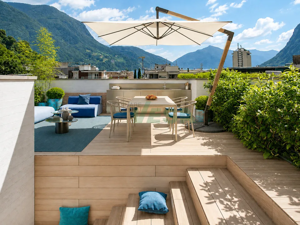 Splendido elegante attico duplex 4,5 locali con bellissimo roof-garden