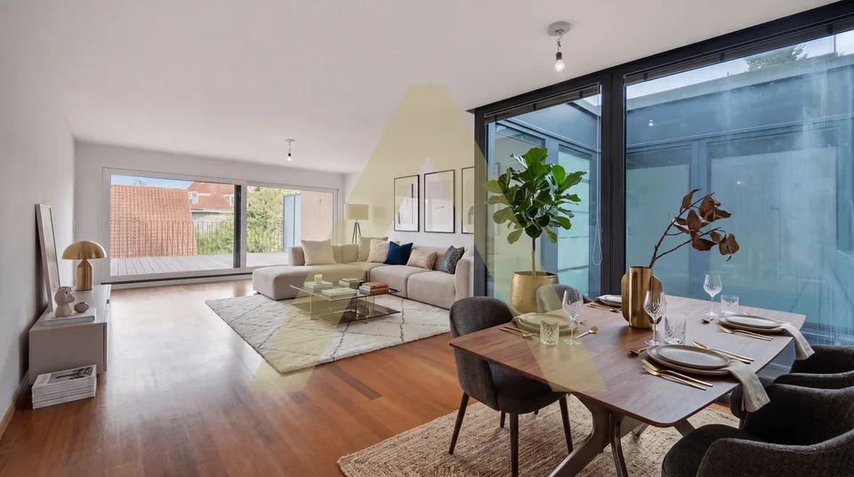 Duplex type loft avec grande terrasse et proche du lac