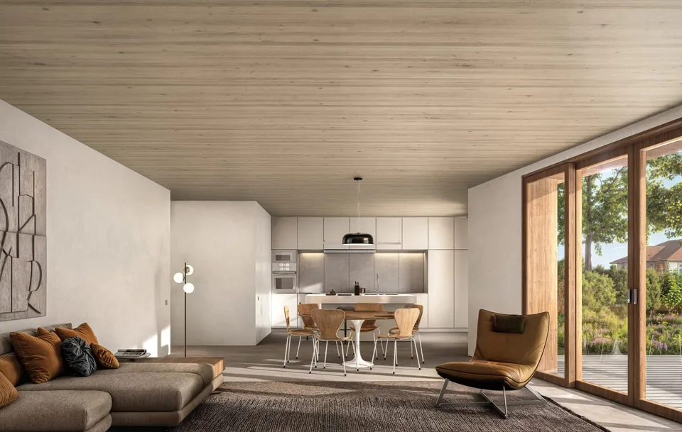 Contemporary villa - THPE Minergie-P and enforceable authorization