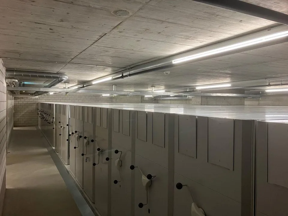 Archivraum mit Rollregalanlage in Zürich Oerlikon