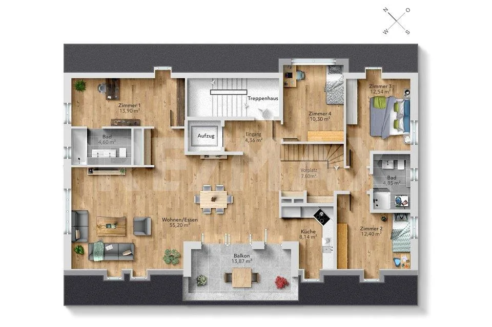 Appartamento duplex di 6 ½ stanze con vista sulle montagne - Vita familiare vicino al Türlersee