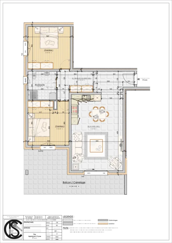 Appartement 3.5 pièces en attique à Ardon