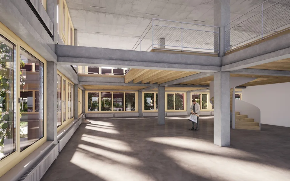 Next Level Spaces - espaces de bureaux et commerciaux hautement flexibles sur le site de Papieri à Cham