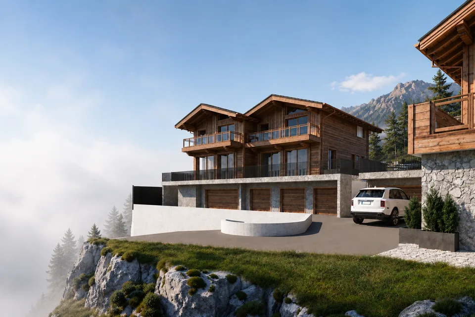 Neues 5,5-Zimmer-Holzrahmen-Chalet mit Panoramablick auf den See und die Alpen – Foto 10 von 11