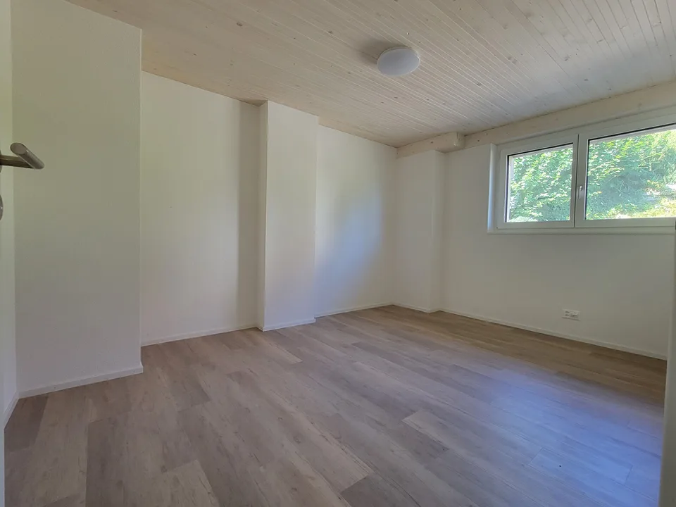 High ceilings in the living room, modern attic renovated in 2024 and stylish expansion
