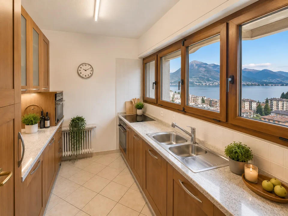 Exceptional 3.5-room apartment with lake view in Pazzallo