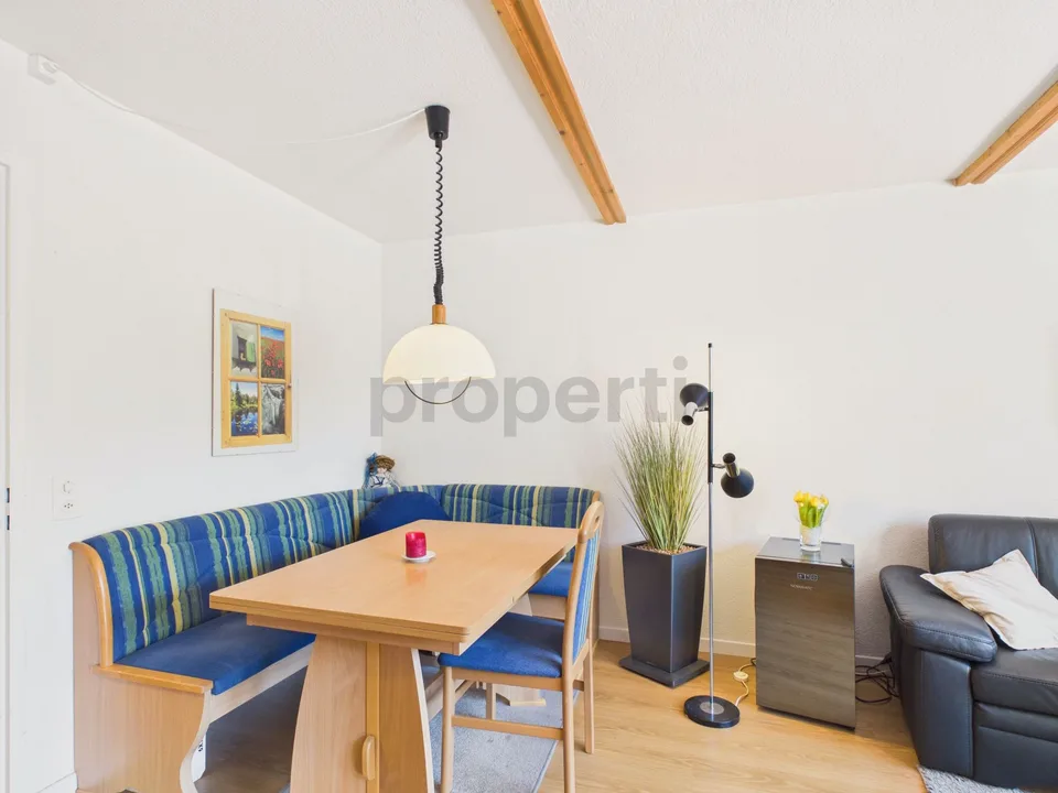 Sunny terrace and exclusive access to pool and sports facilities