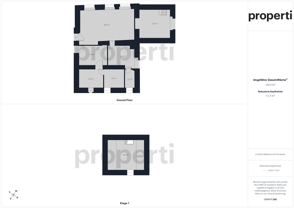 Appartamento di 3,5 locali al piano terra in un mulino storico del 1555 con soffitto gotico e giardino privato