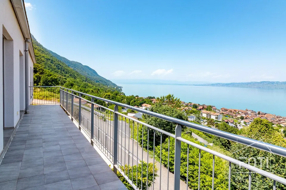 Architektenvilla mit atemberaubendem Blick auf den Genfersee