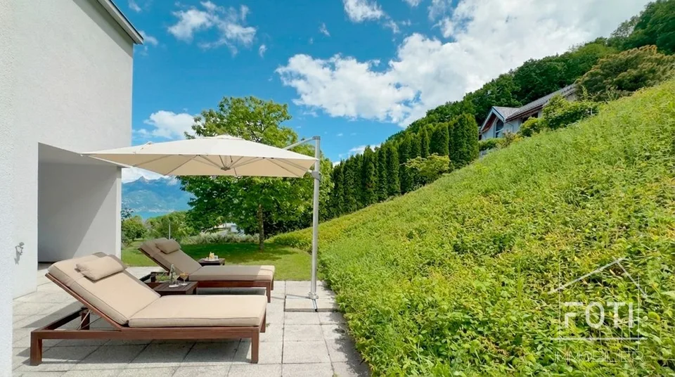 Architektenvilla mit atemberaubendem Blick auf den Genfersee