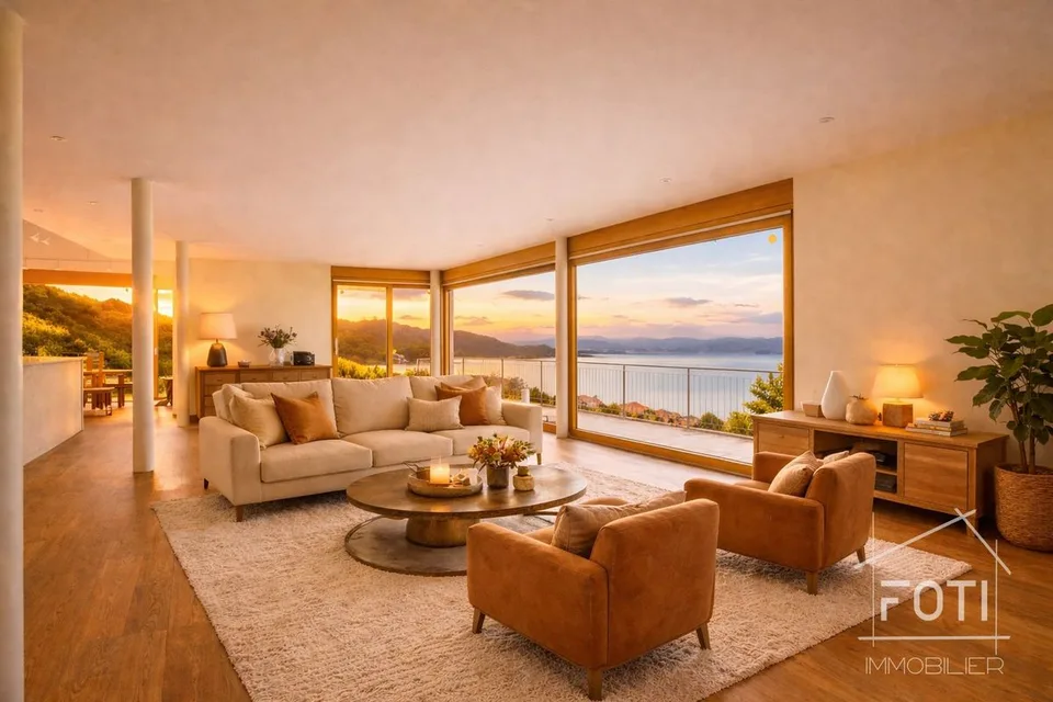 Architektenvilla mit atemberaubendem Blick auf den Genfersee