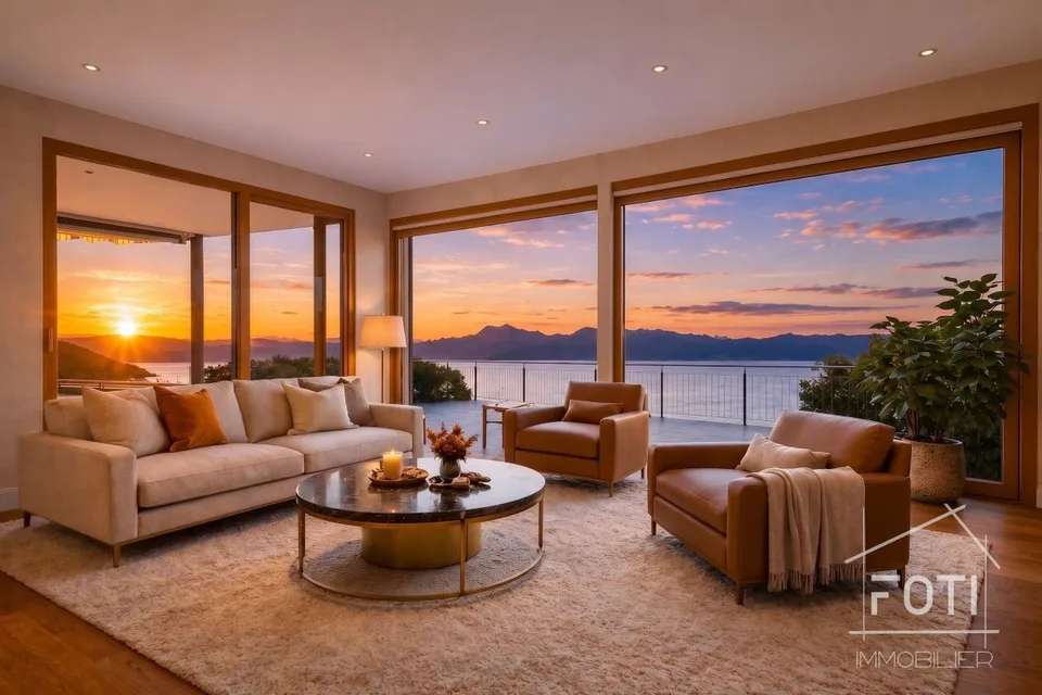 Architektenvilla mit atemberaubendem Blick auf den Genfersee