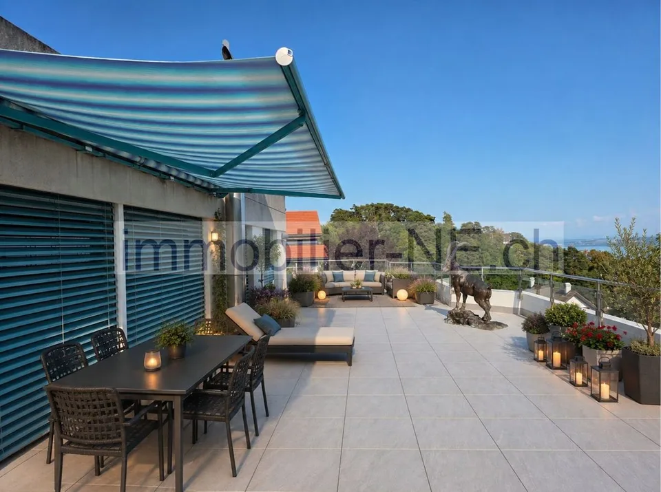 Villa Terrasse de 5,5 pièces avec vue époustouflante sur le lac et les Alpes
