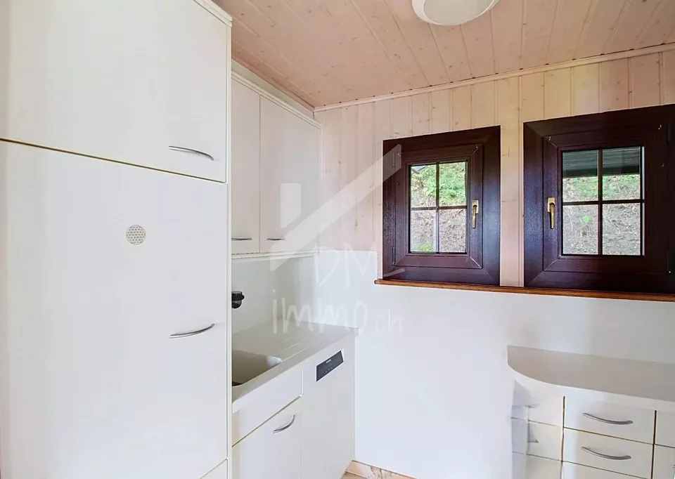 Blockhaus, Blick auf den Genfersee und die Berge - Verkauf an Ausländer OK