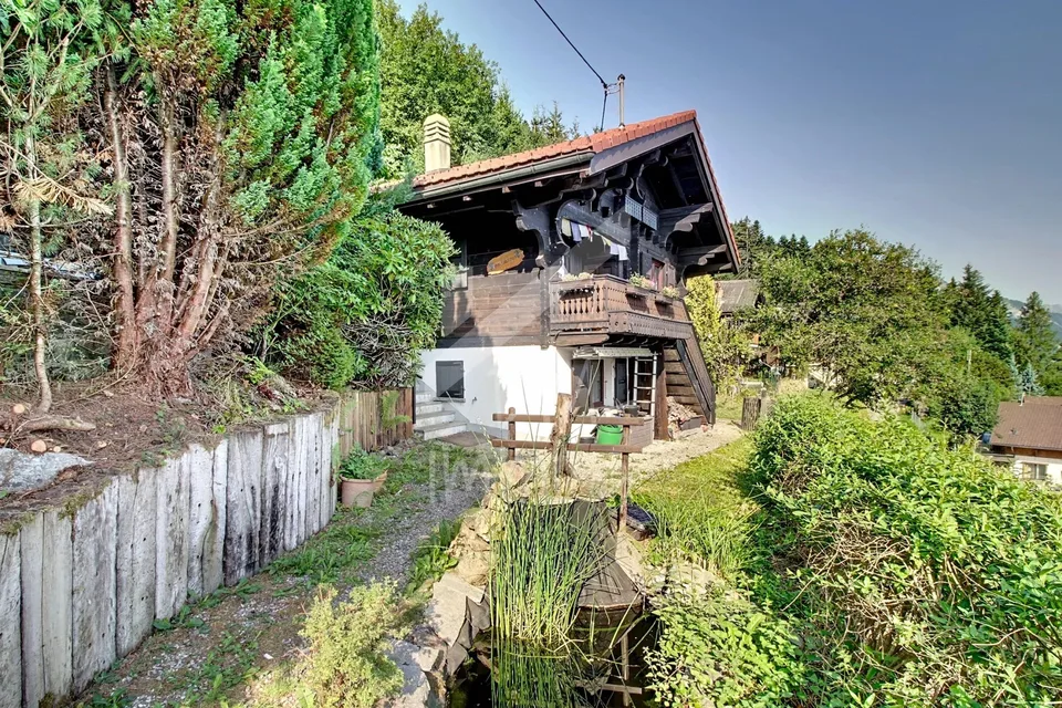 Blockhaus, Blick auf den Genfersee und die Berge - Verkauf an Ausländer OK