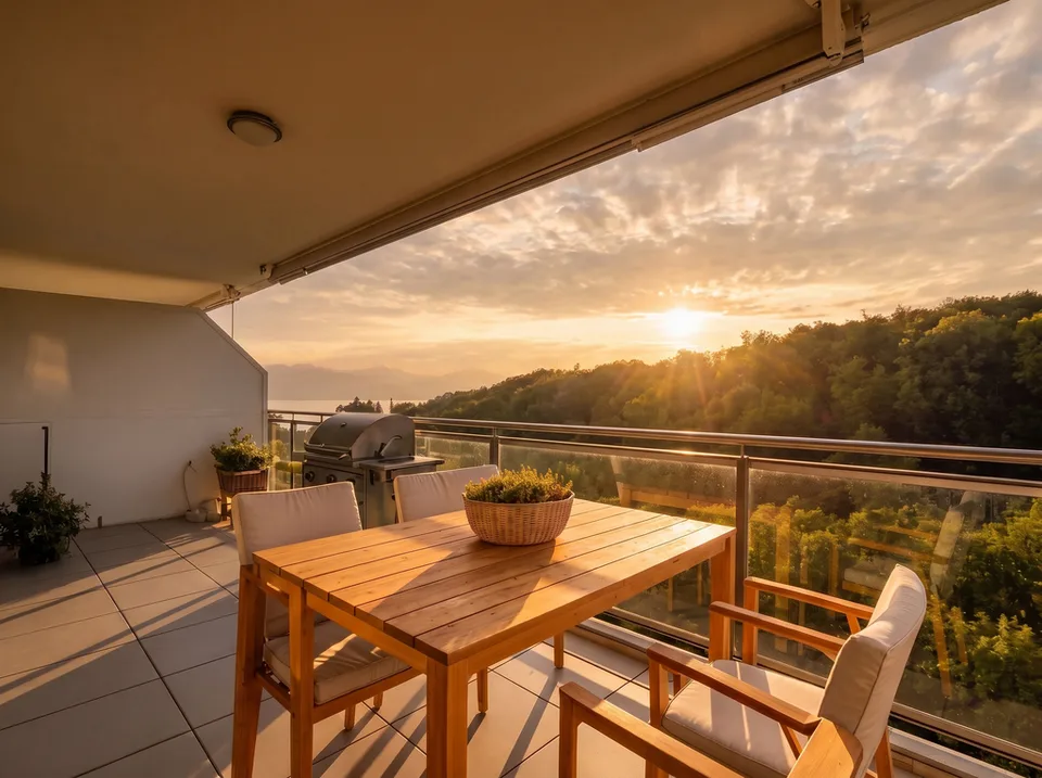 3.5 pièces lumineux avec grand balcon et vue dégagée sur le lac