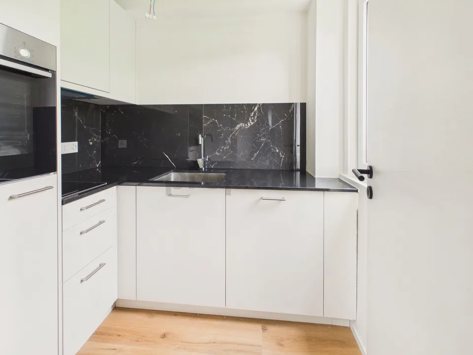 Première occupation après rénovation - Appartement moderne de 1,5 pièce avec vue sur le Pilatus