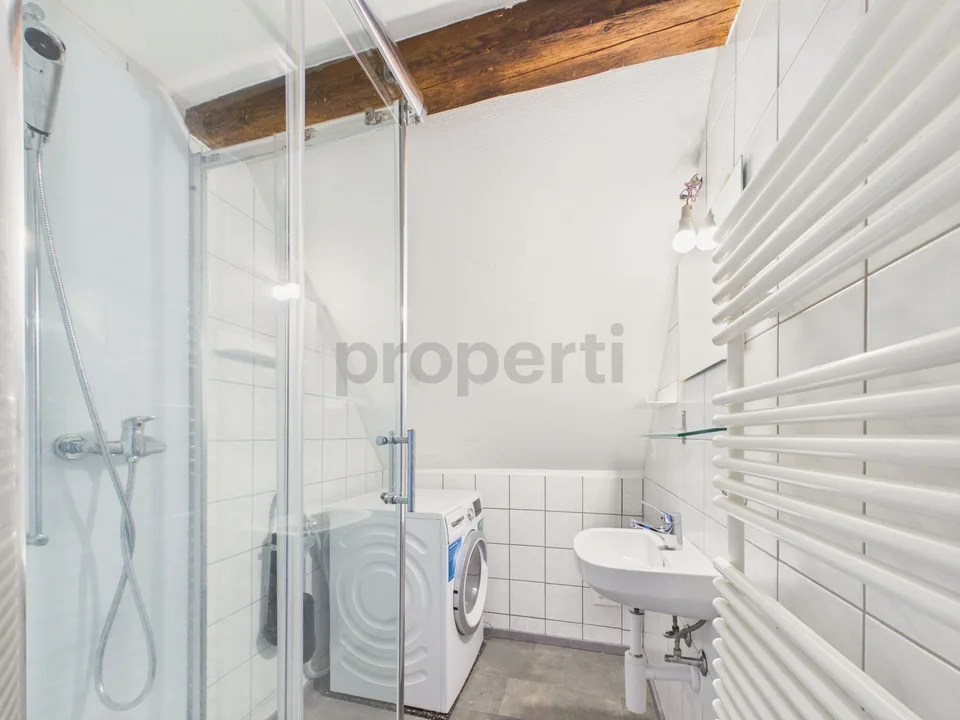 Three living levels, historic wooden beams, and a private entrance near Lake Untersee