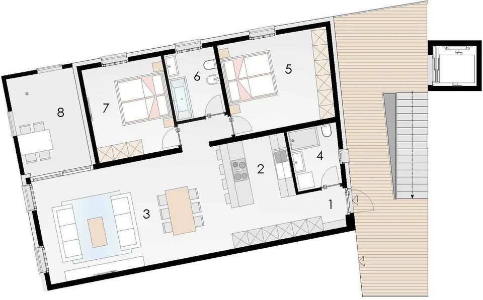 Appartement moderne 3.5 pièces avec cave, Biasca