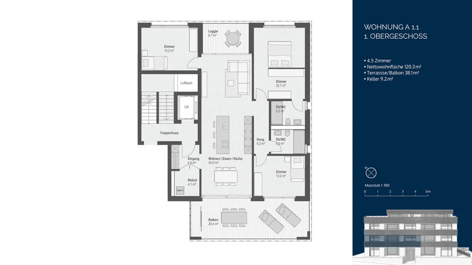 Appartamento da sogno 4½ locali con vista sul lago - Loggia e balcone inclusi