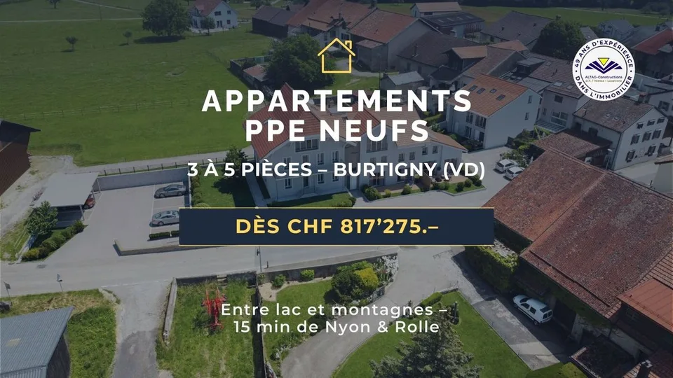 6 Appartements de 3 à 5 Pièces - dès CHF 817'275.-