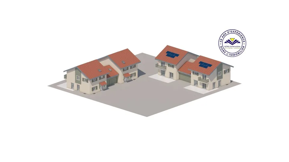 4 villas jumelées par les garages neuves à vendre à Grens dès CHF 1'950'000.-