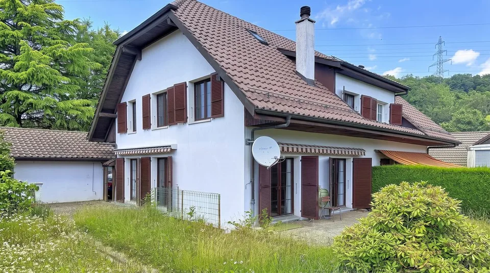 LE MONT-SUR-LAUSANNE - maison jumelle à vendre avec jardin et garage-box