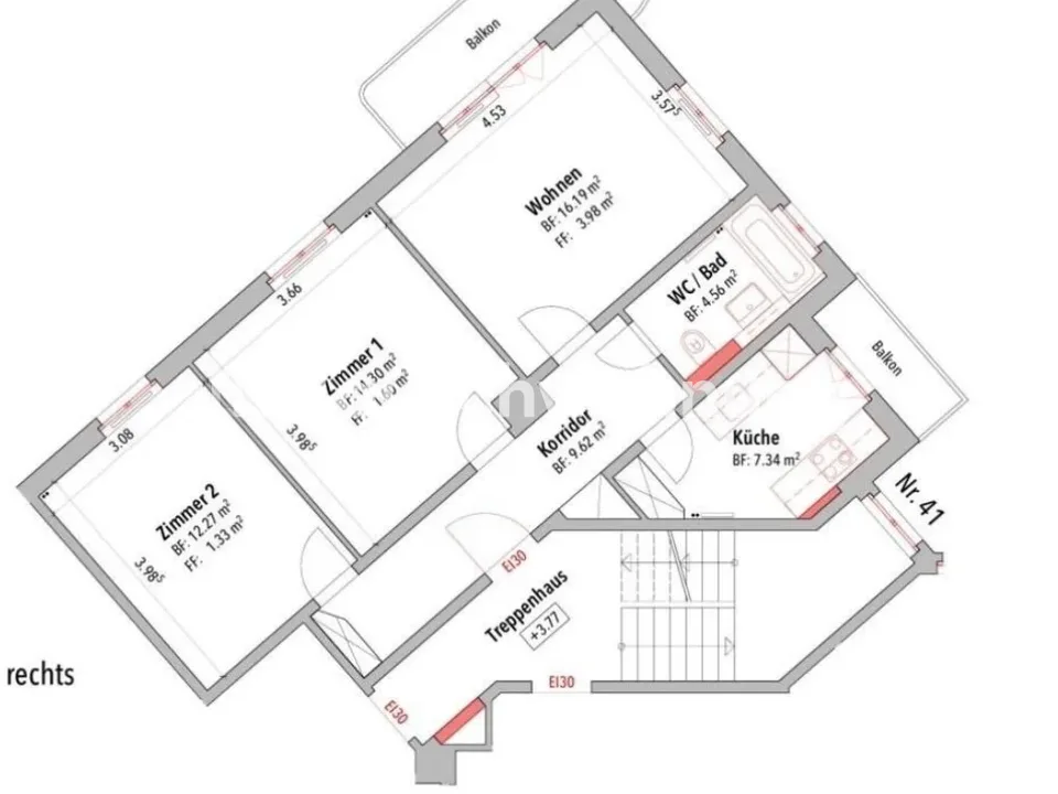 3.5-room apartment in Veltheim, 75 m²