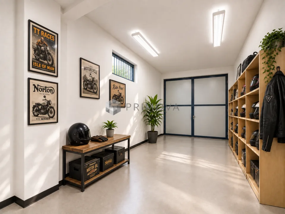 Maison au-dessus. Espace pour vos idées en dessous.