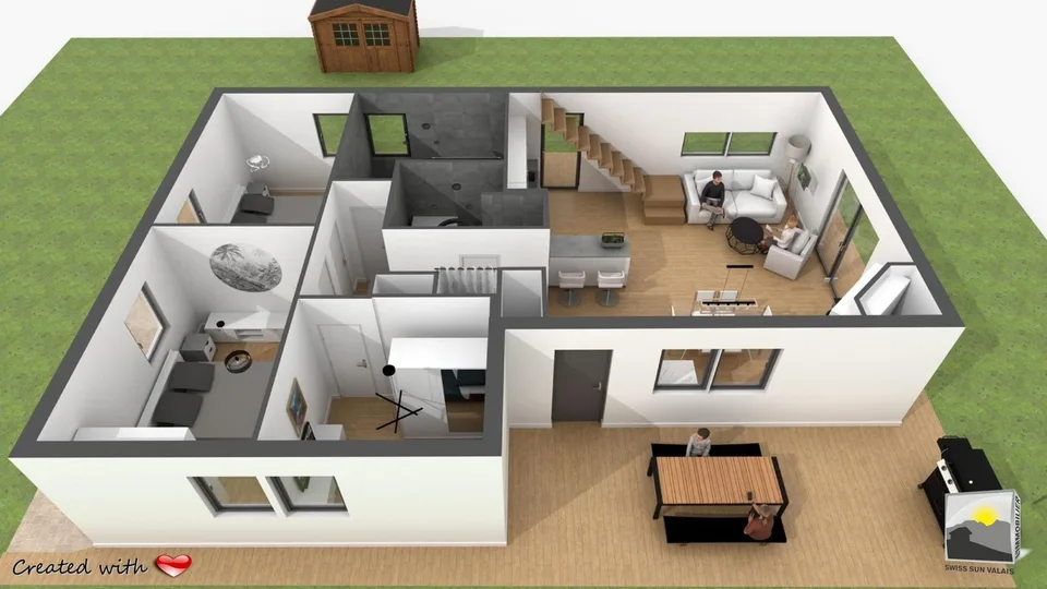 4.5 Zimmer Chalet in Saxon – Foto 29 von 30