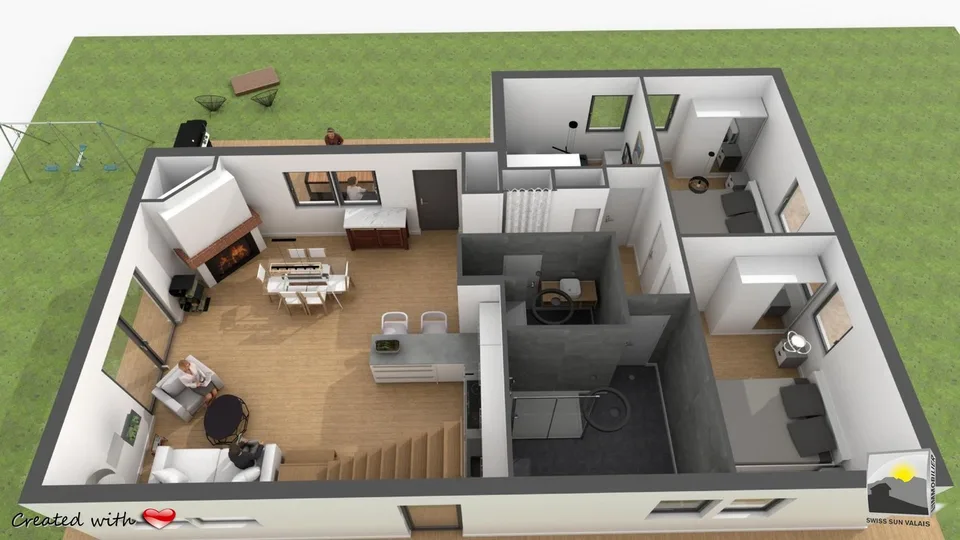 4.5 Zimmer Chalet in Saxon – Foto 26 von 30