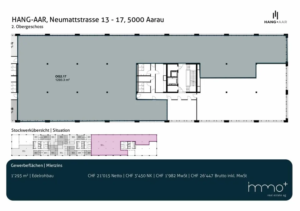 Ufficio/Commerciale | Hang-Aar | 500 a 1'293 m²