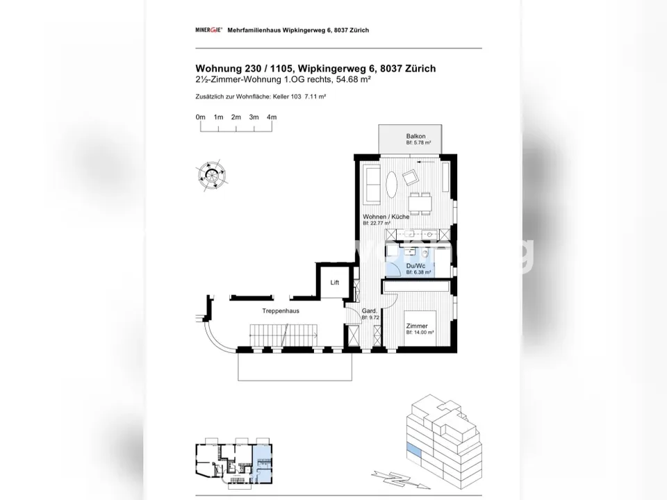 Nouvel appartement 2.5 à Wipkingen en échange d'un appartement 3.5