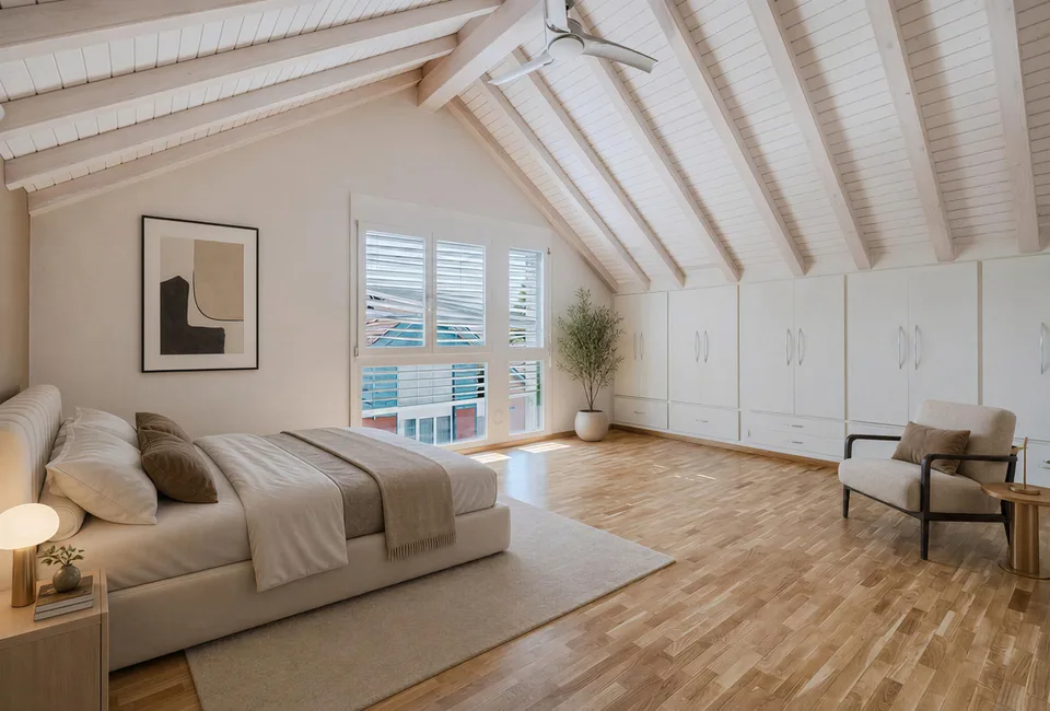 Bright 5-room duplex with private garden and two garages