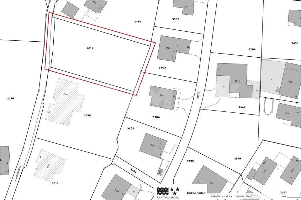 Bauland 1'143 m², Nähe A1 und Lenzburg, Hanglage mit Weitsicht, z.B...