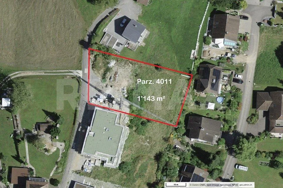Bauland 1'143 m², Nähe A1 und Lenzburg, Hanglage mit Weitsicht, z.B...