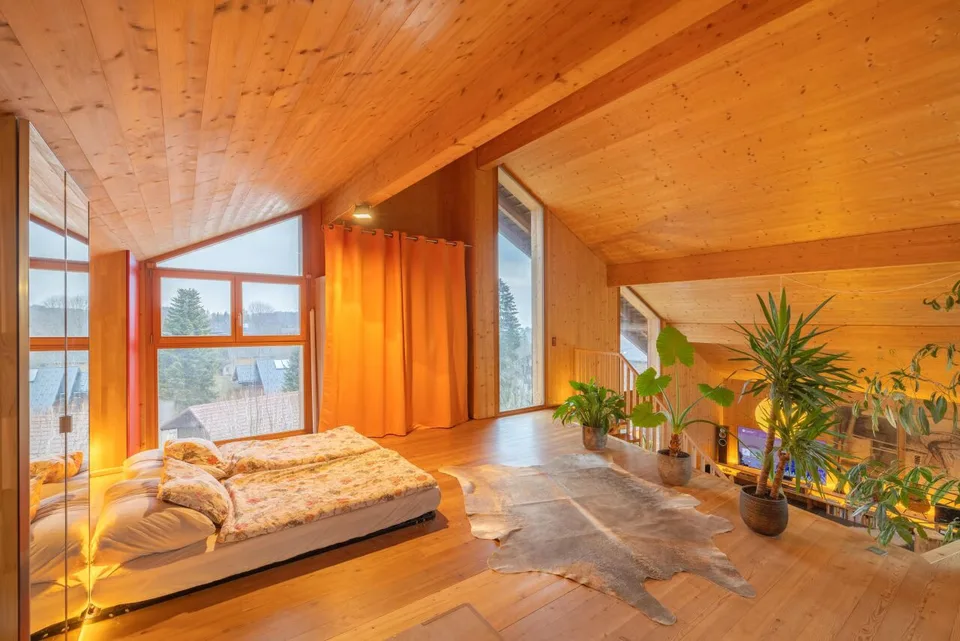 Magnifica villa progettata da un architetto arredata con 3 camere ai margini della foresta a Saint-Cergue – foto 10 di 13