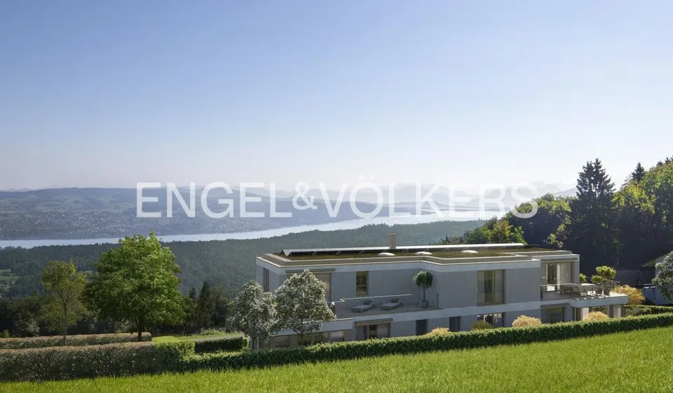 Appartamento esclusivo di 2,5 stanze con vista panoramica sul lago di Zurigo, Alpi