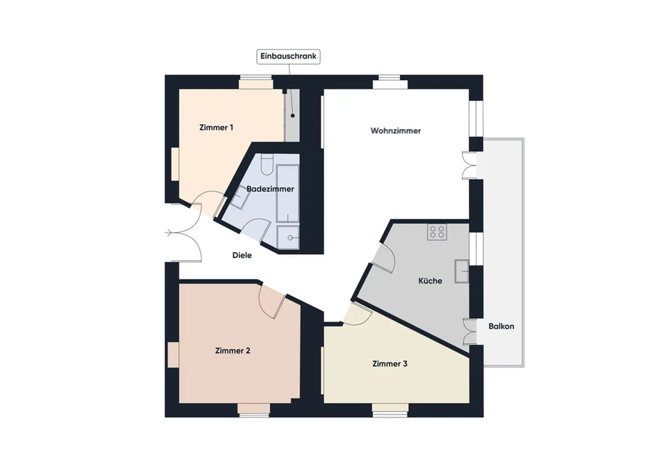 Attractive 4.5-room apartment with balcony, hobby room and private garden oasis