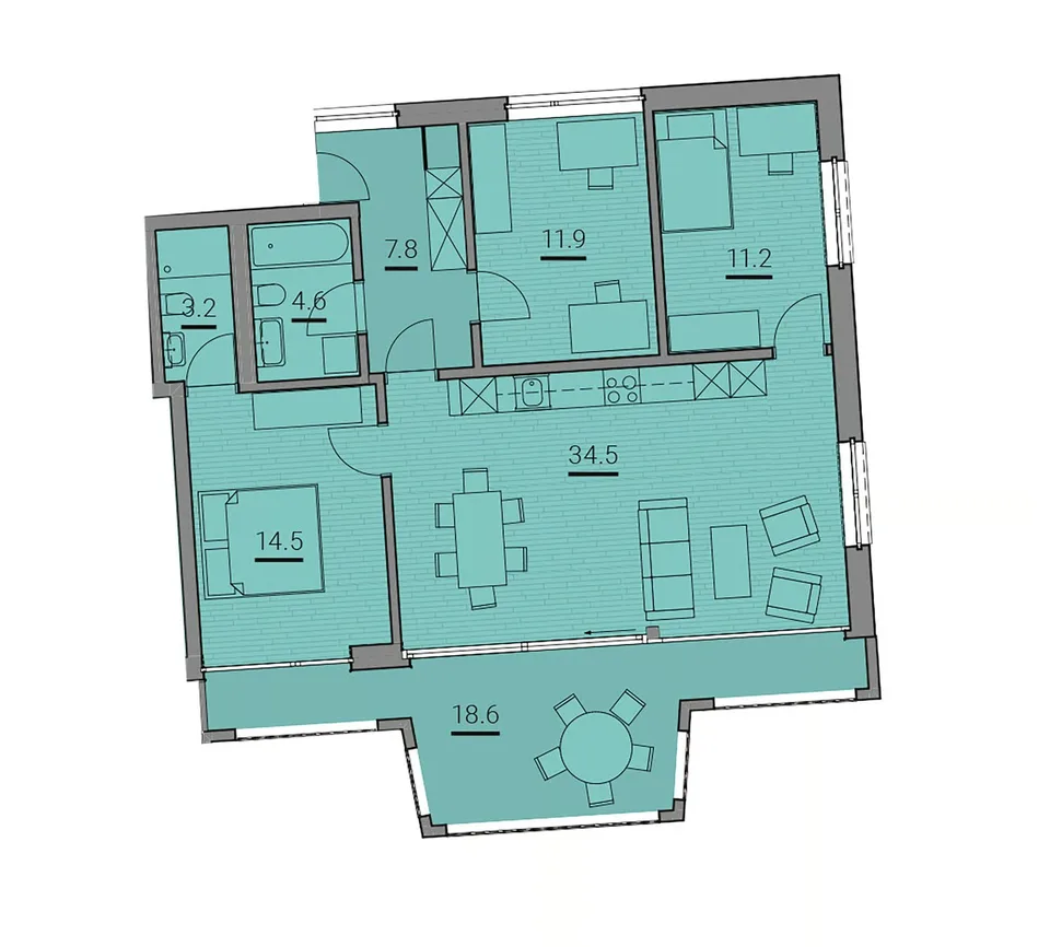 Moderne 4.5-Zimmer-Wohnung über den Dächern von Erstfeld – Foto 10 von 11