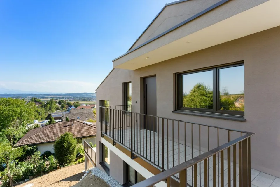 Premier occupation : maison semi-détachée 5,5 pièces avec vue sur le Säntis et beaucoup d'espace ouvert