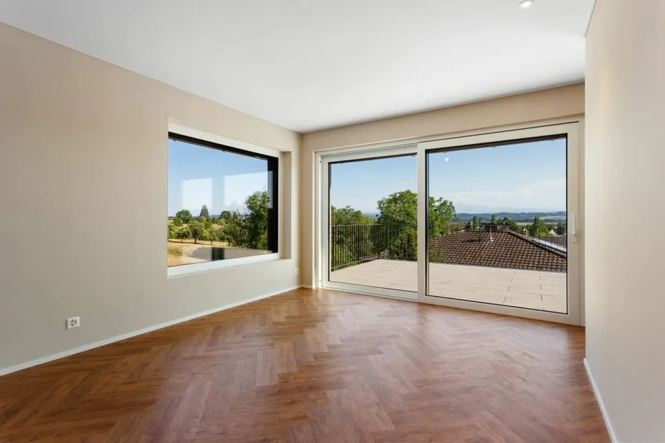Premier occupation : maison semi-détachée 5,5 pièces avec vue sur le Säntis et beaucoup d'espace ouvert