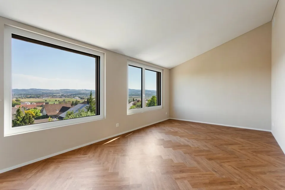 Premier occupation : maison semi-détachée 5,5 pièces avec vue sur le Säntis et beaucoup d'espace ouvert