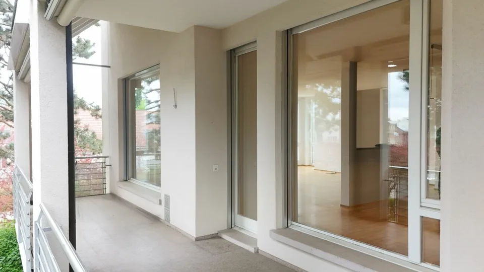 Lichtdurchflutete Wohnung mit Cheminée, Balkon, Terrasse & Ziergarten - Bruderholz