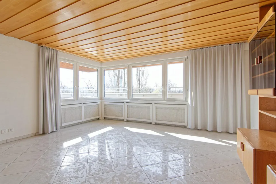 5.5-room penthouse apartment with a view of the pond