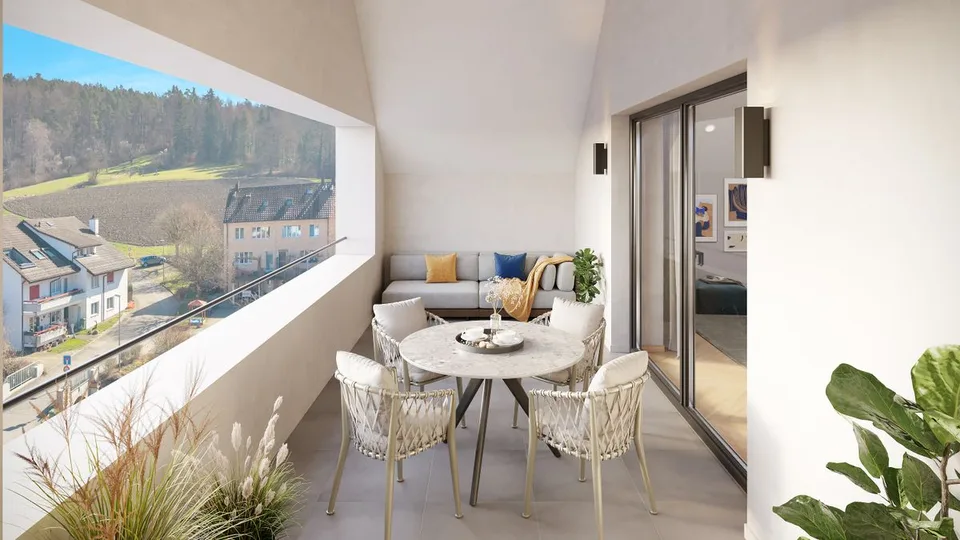 Grosszügige 4½ Zimmer-Wohnung im 1. Dachgeschoss mit Loggia