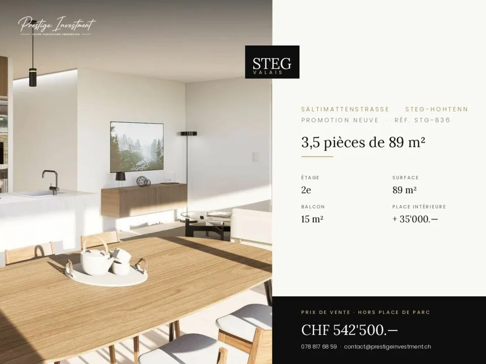 STG-836 ? 3,5 pièces de 89 m², 2ème étage, CHF 542'500.--