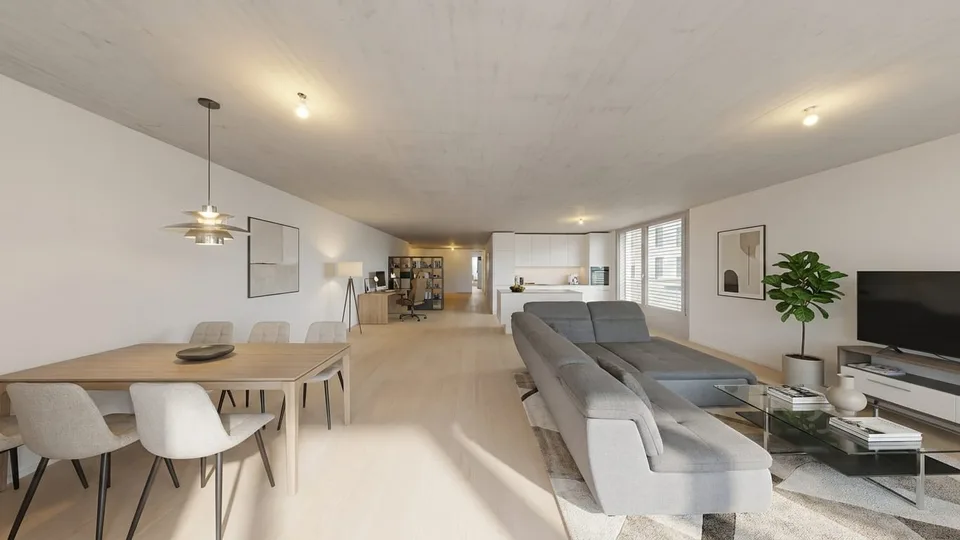 3.5 pièces avec loggia et vue sur les montagnes à Mels à louer